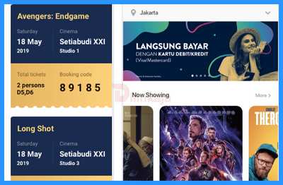 cara beli tiket bioskop pakai dana